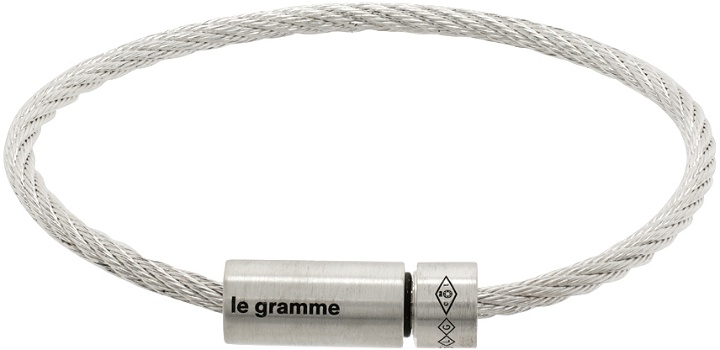 Photo: Le Gramme Silver 'Le 9 Grammes' Cable Bracelet
