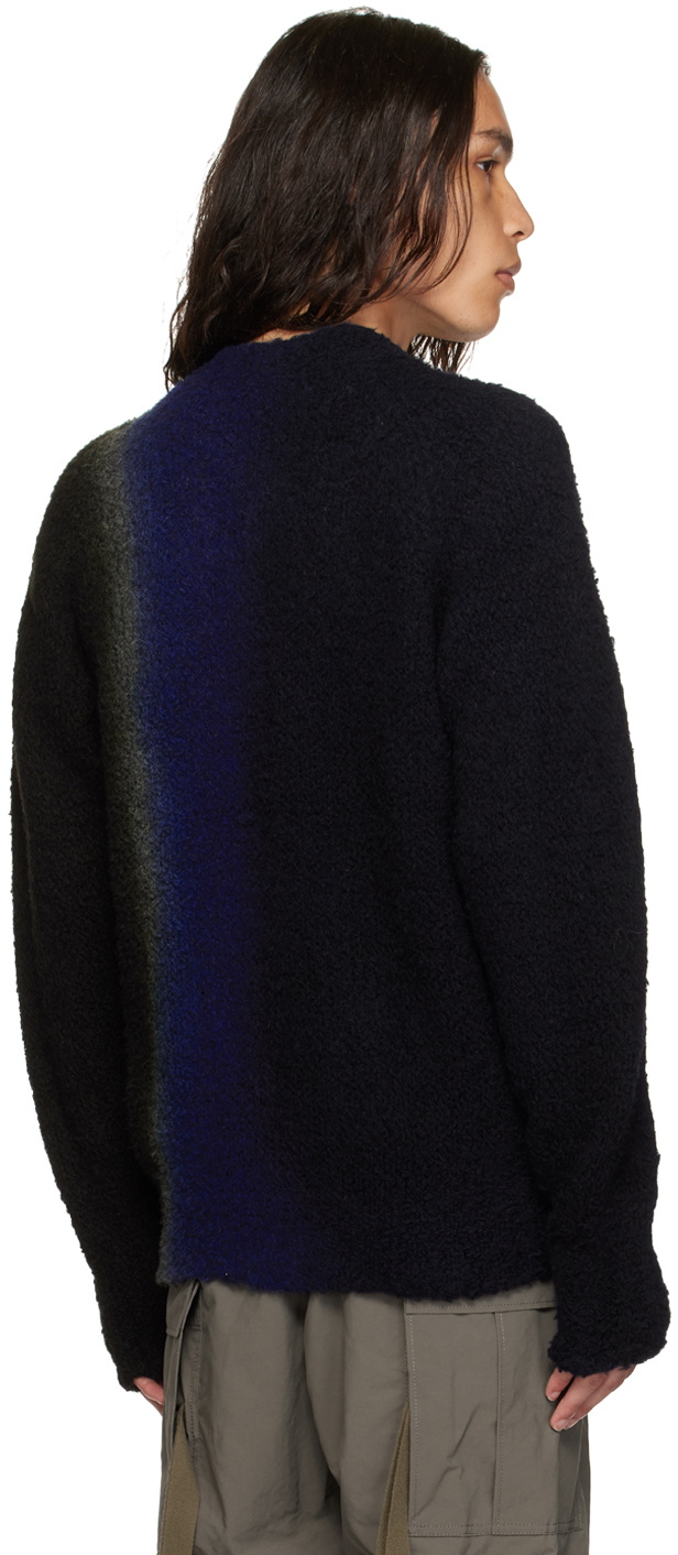 sacai Black & Khaki Tie-Dye Cardigan Sacai