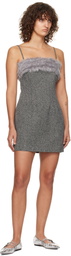 MSGM Gray Fleece Trim Minidress
