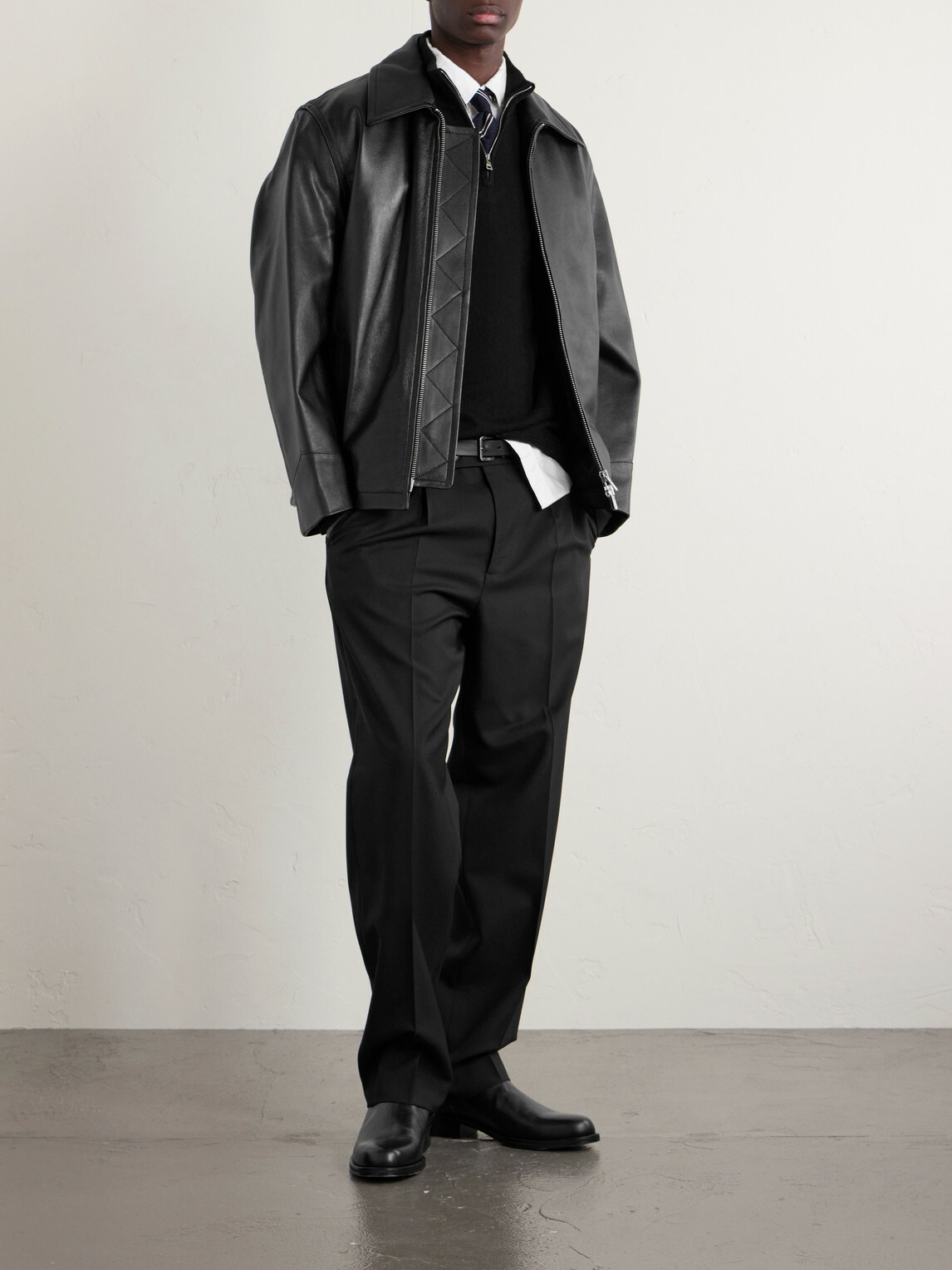 Mr P. - James Cashmere Half-Zip Sweater - Black