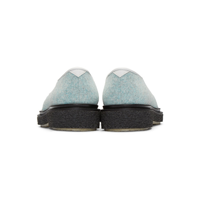 Adieu Blue Felted Wool Derbys
