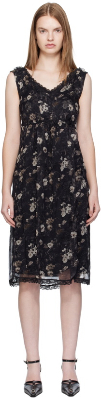 Photo: R13 Black Sleeveless V-Neck Midi Dress