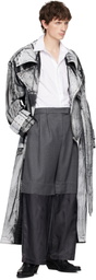 VAQUERA Black & White Painted Workwear Trench Coat