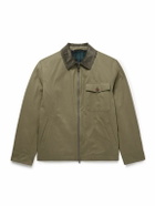 Hartford - Daren Cotton-Corduroy Trimmed Canvas Jacket - Green