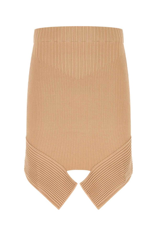 Photo: ANDREĀDAMO Skin Pink Stretch Viscose Blend Skirt