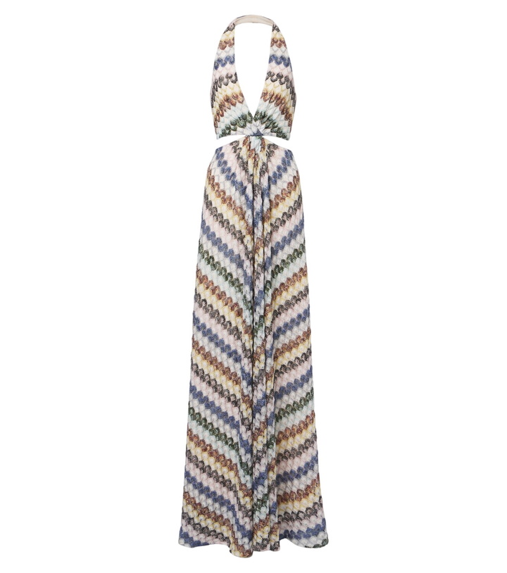 Photo: Missoni Cutout halterneck lamé maxi dress