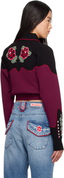 Molly Goddard Burgundy & Black Natasha Sweater