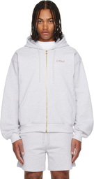 Casablanca Gray Classic Full Zip Hoodie
