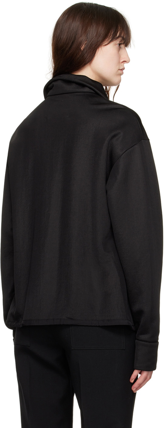 Jil Sander Black Zip Sweater