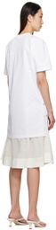 3.1 Phillip Lim White Oversized T-shirt Combo Midi Dress
