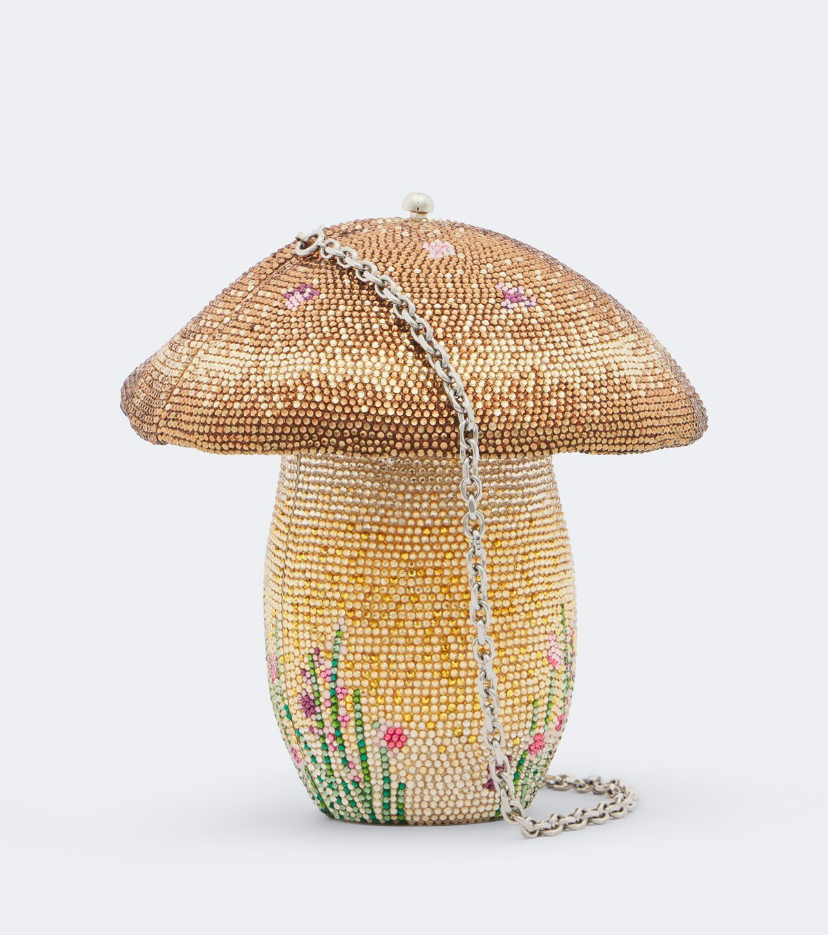 Judith Leiber Couture Mushroom Bella crystal-embellished clutch