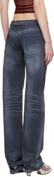 Mowalola Black MISS SIXTY Edition Air Spray Straight Leg Jeans