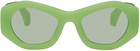 AMBUSH Green Pryzma Sunglasses