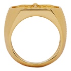 Emanuele Bicocchi Gold Lily Chevaliet Signet Ring