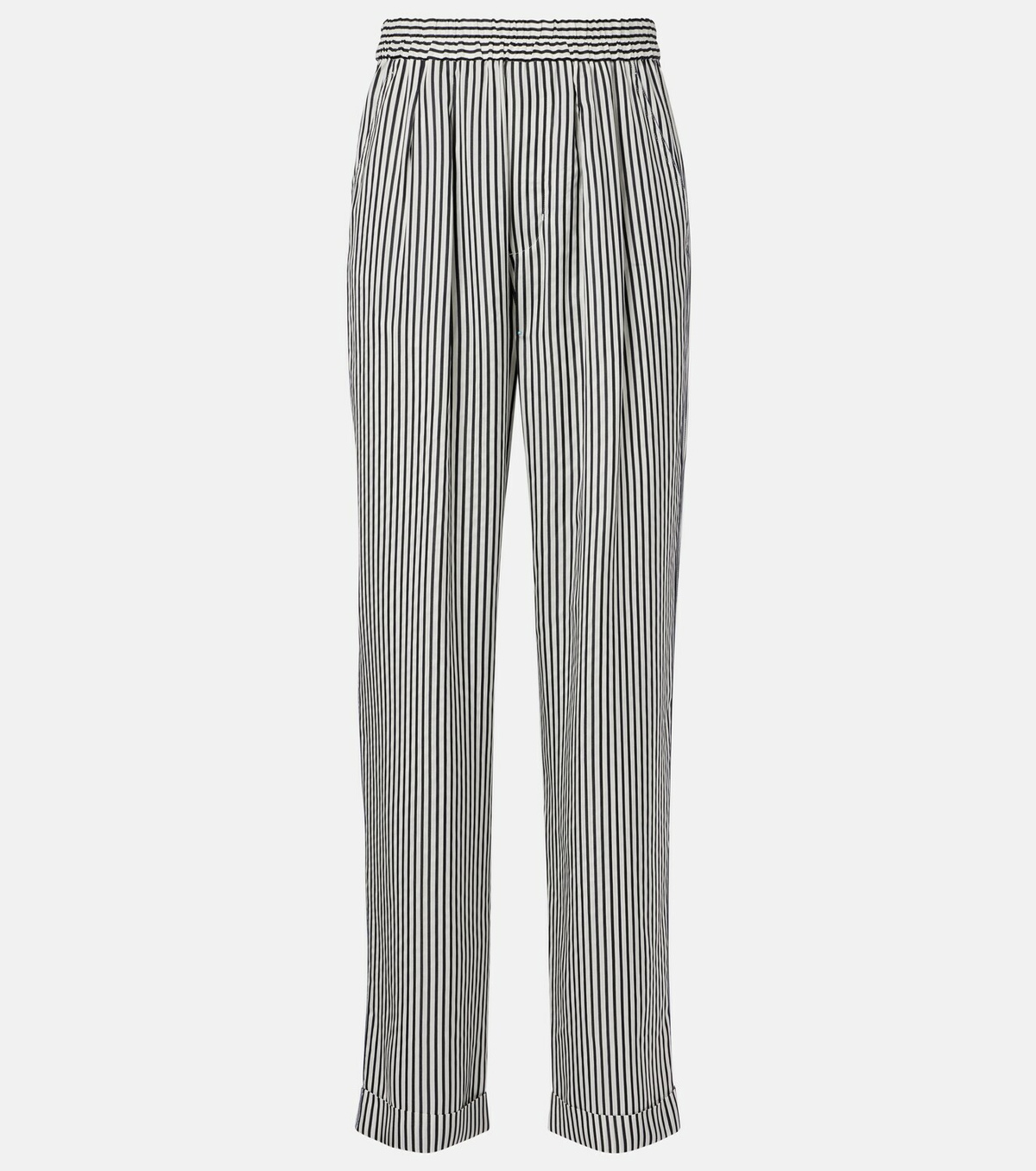 Tom Ford Striped silk straight pants
