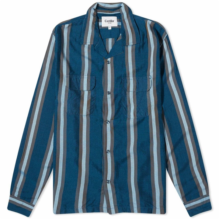 Photo: Corridor Men's Reverb Stripe Shirt in Blue