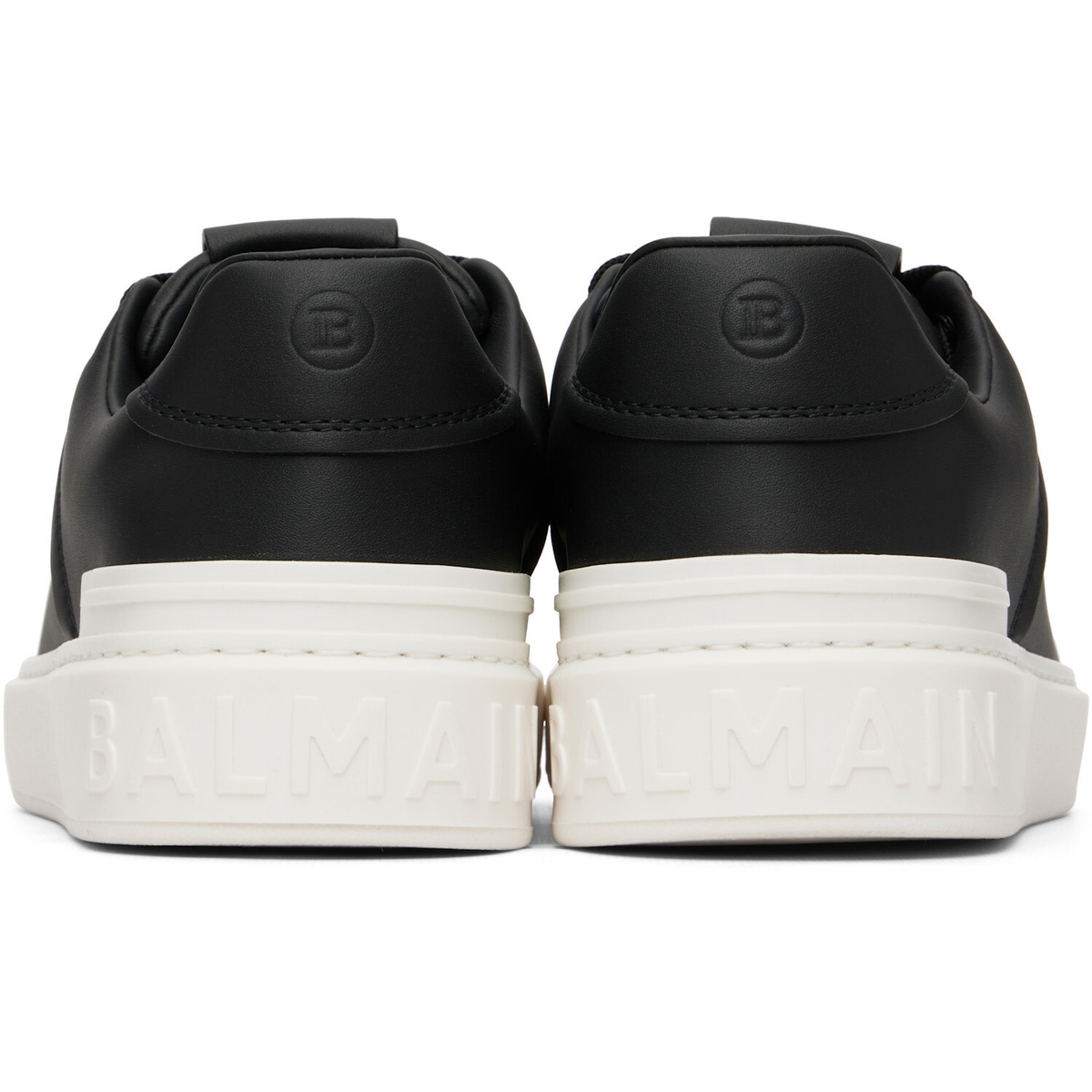BALMAIN Black B-Court Calfskin Sneakers