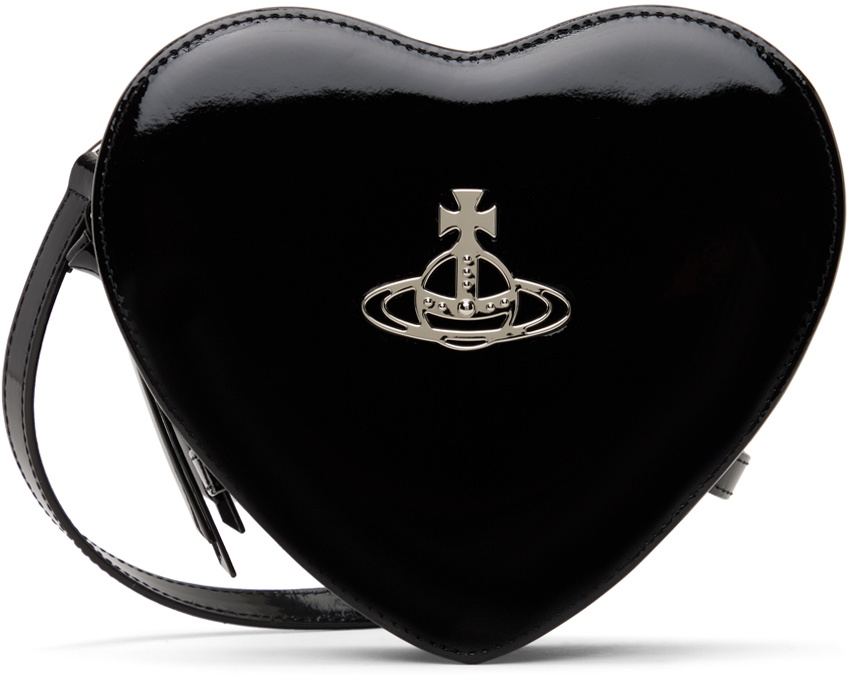 Vivienne Westwood Black Louise Heart Crossbody Bag