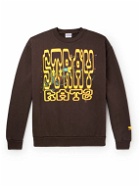 Stray Rats - PVM Logo-Print Cotton-Jersey Sweatshirt - Brown
