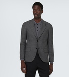 Lardini Checked wool-blend blazer