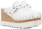 Stella McCartney White Elyse Star-Studded Slip-On Loafers