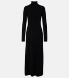 The Row Leoline turtleneck virgin wool maxi dress