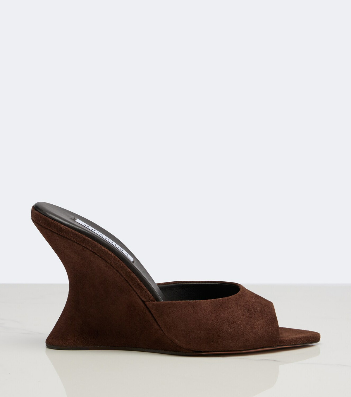 Aquazzura Bisous Wedge suede mules