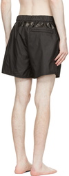 032c Black Polyester Swim Shorts