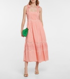 LoveShackFancy Ayala lace-trimmed cotton midi dress