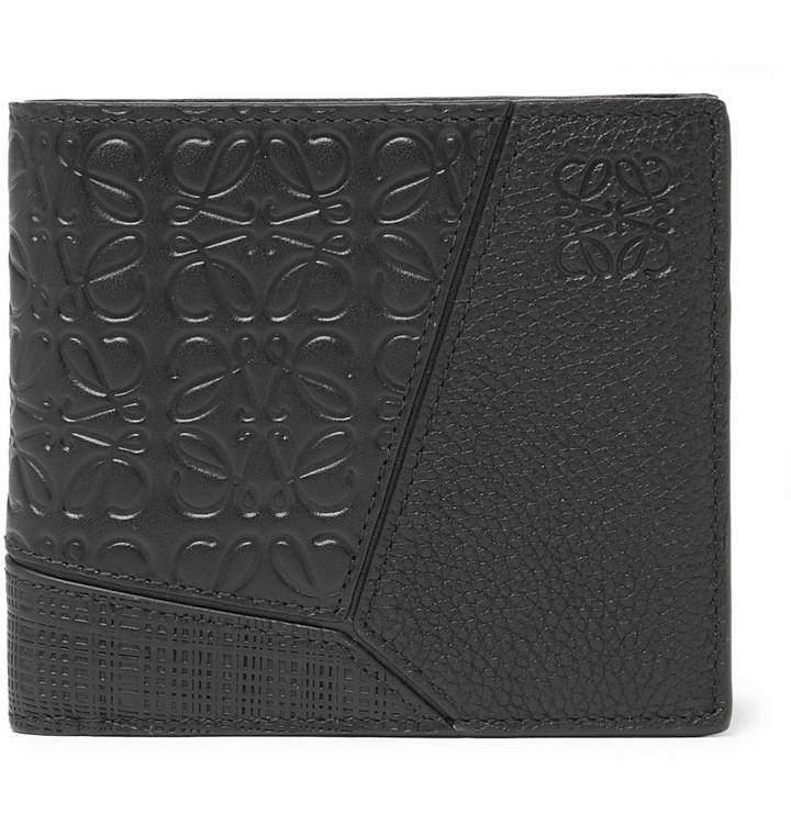 Photo: Loewe - Logo-Debossed Full and Cross-Grain Leather Billfold Wallet - Black
