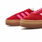 Adidas Women's GAZELLE BOLD W Sneakers in Collegiate Red/Lucid Pink/Core White