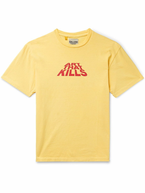 Photo: Gallery Dept. - ATK Printed Cotton-Jersey T-Shirt - Yellow