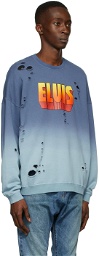 R13 Blue 'Elvis' Crewneck