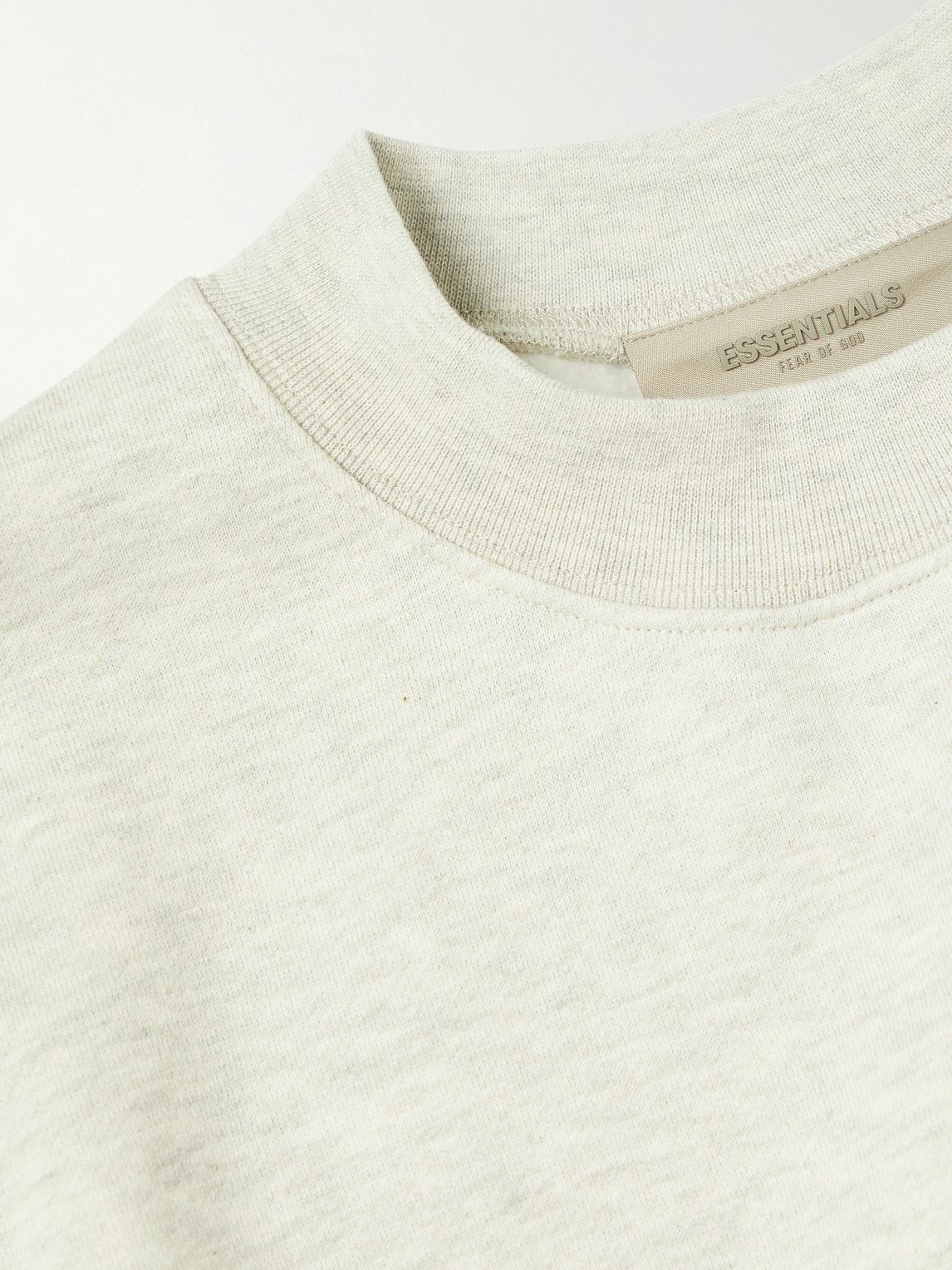 FEAR OF GOD ESSENTIALS - Logo-Flocked Cotton-Blend Jersey Sweatshirt ...