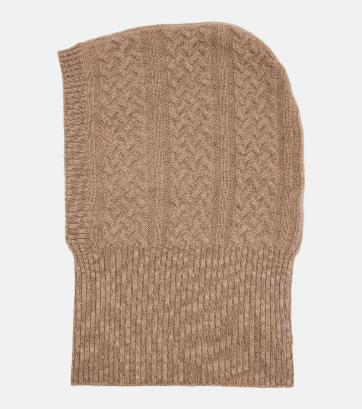 Max Mara Romana cable-knit cashmere hood
