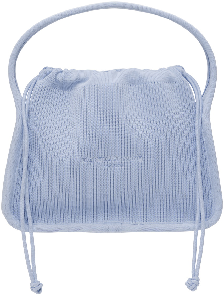 Alexander Wang Blue Ryan Small Rib Knit Bag Alexander Wang