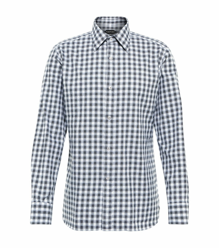 Photo: Tom Ford - Checked cotton and cashmere shirt
