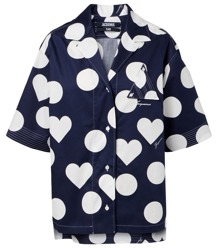 Photo: Jacquemus Marin polka-dot cotton poplin shirt
