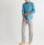 Frescobol Carioca - Slim-Fit Cotton and Linen-Blend Shirt - Blue