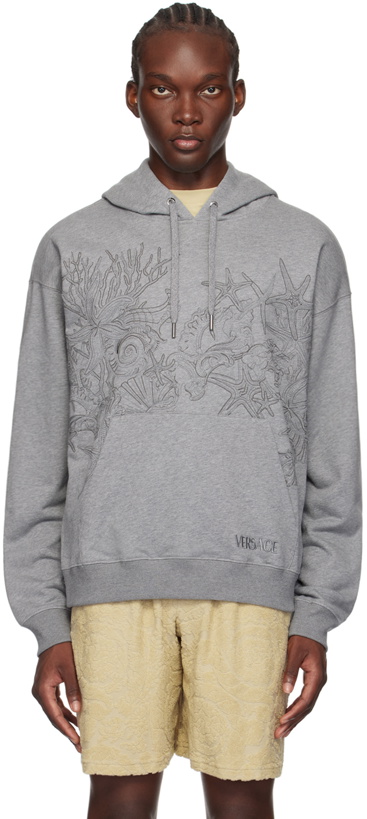 Photo: Versace Gray Barocco Sea Hoodie