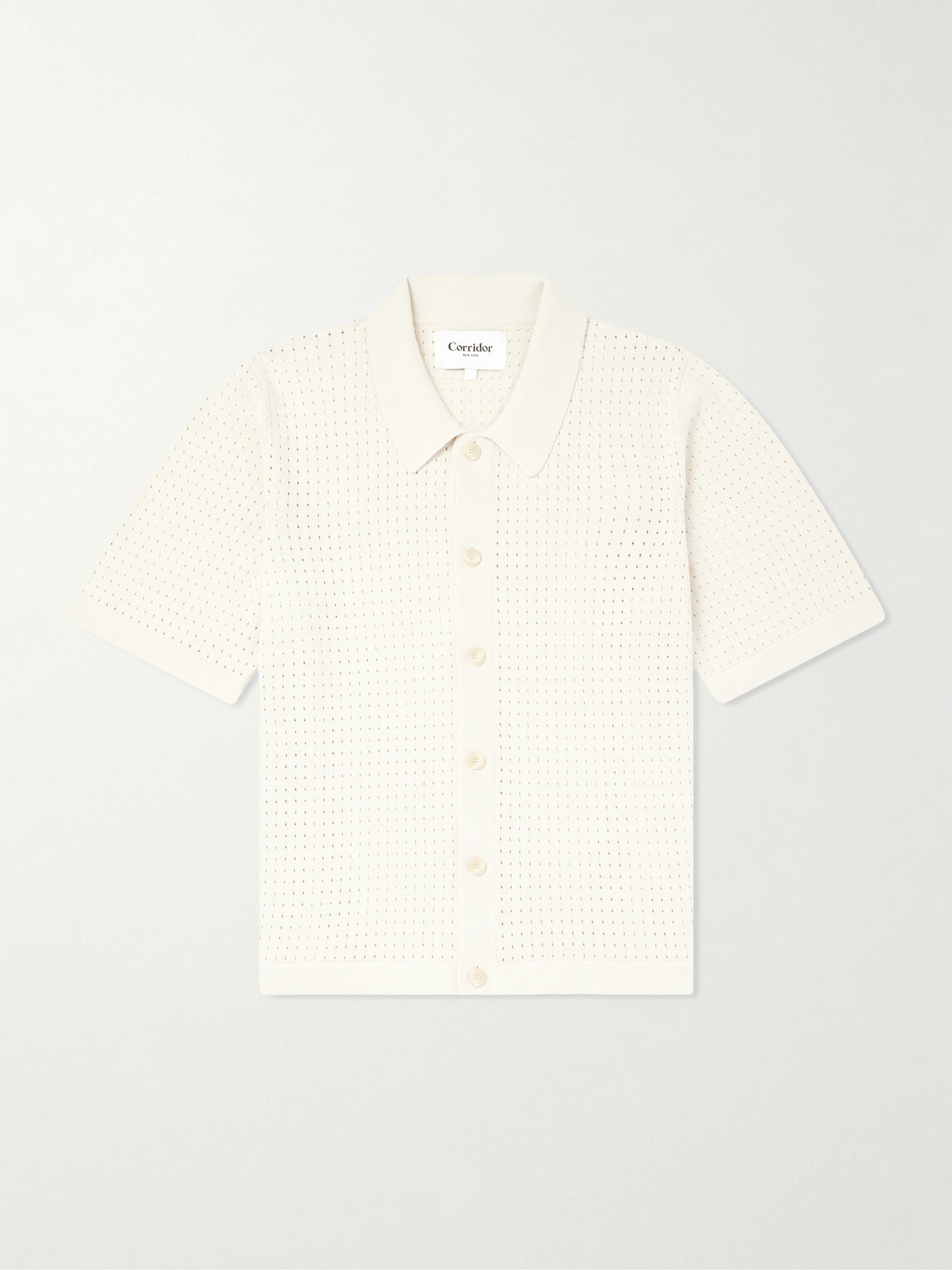 Corridor - Pointelle-Knit Organic Cotton Shirt - Neutrals