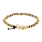 Vivienne Westwood Black and Gold Man. Avalon Beaded Bracelet