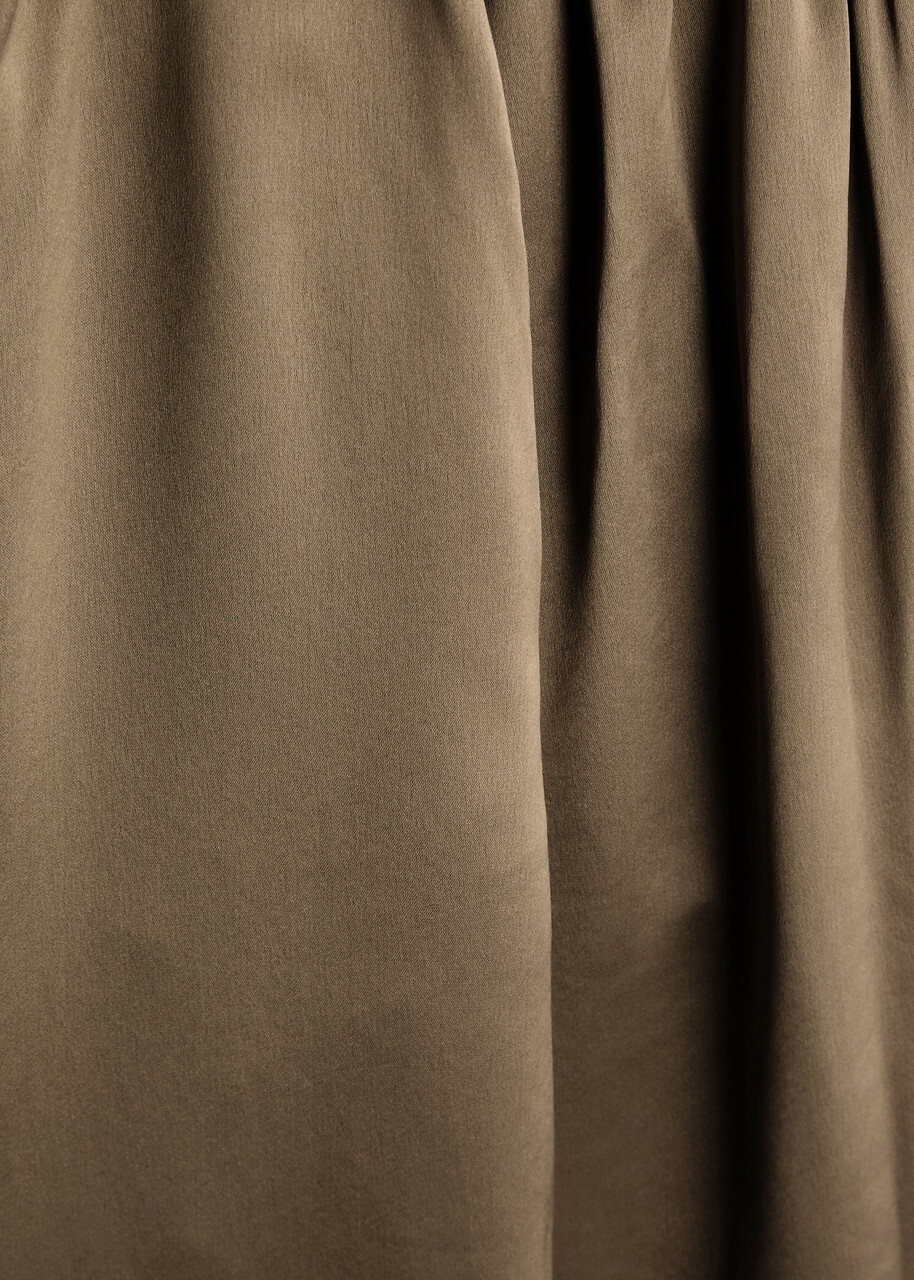 BY Malene Birger Lucee Flared Satin Trousers Light Brown