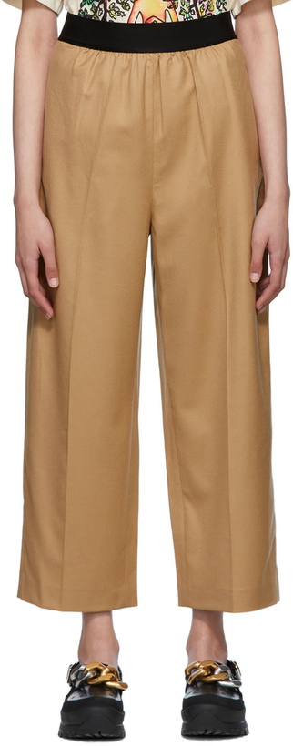 Photo: Stella McCartney Tan Wide-Leg Trousers