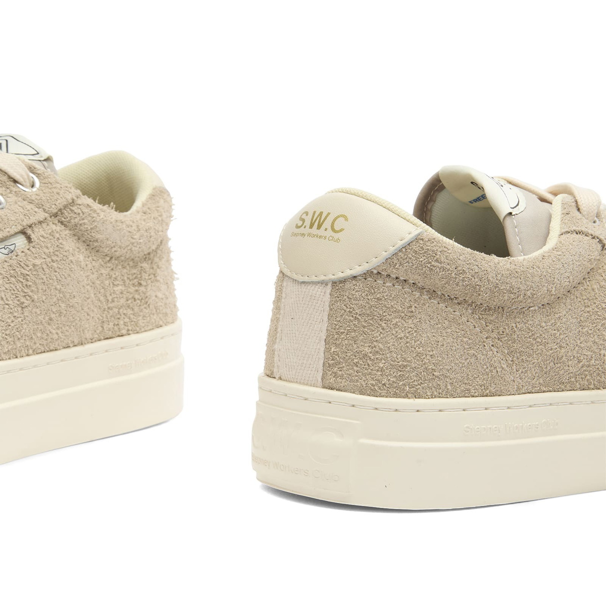 Stepney Workers Club Men's Dellow 02 Suede Sneaker in Taupe