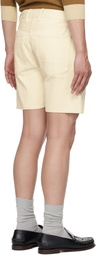 Drake's Off-White 5-Pocket Selvedge Denim Shorts
