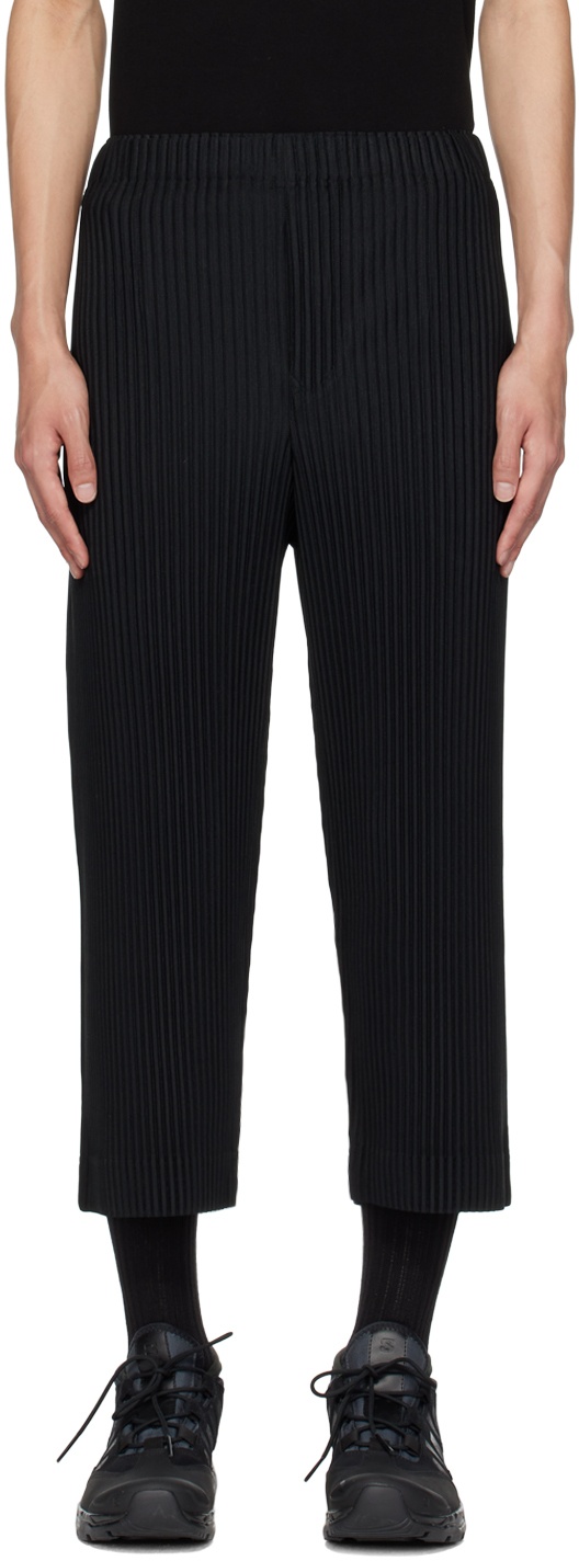HOMME PLISSÉ ISSEY MIYAKE Black Monthly Color June Trousers Homme ...
