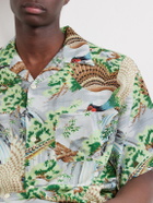 OrSlow - Camp-Collar Printed Voile Shirt - Green