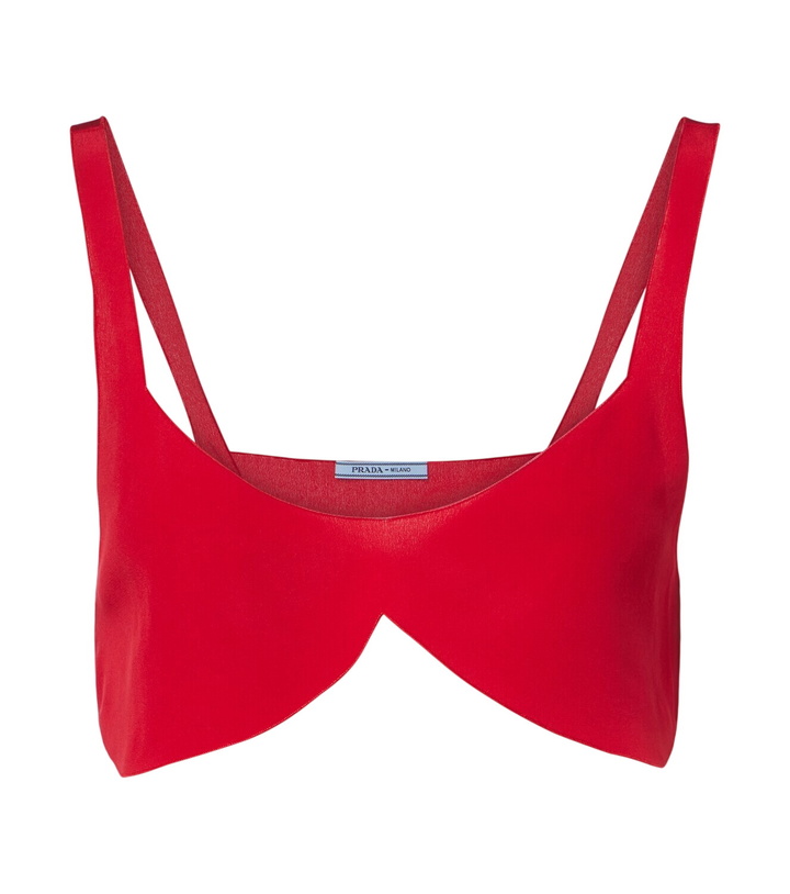 Photo: Prada Silk crêpe de chine bra top