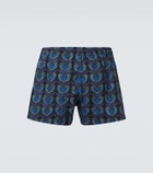 Commas Printed swim trunks